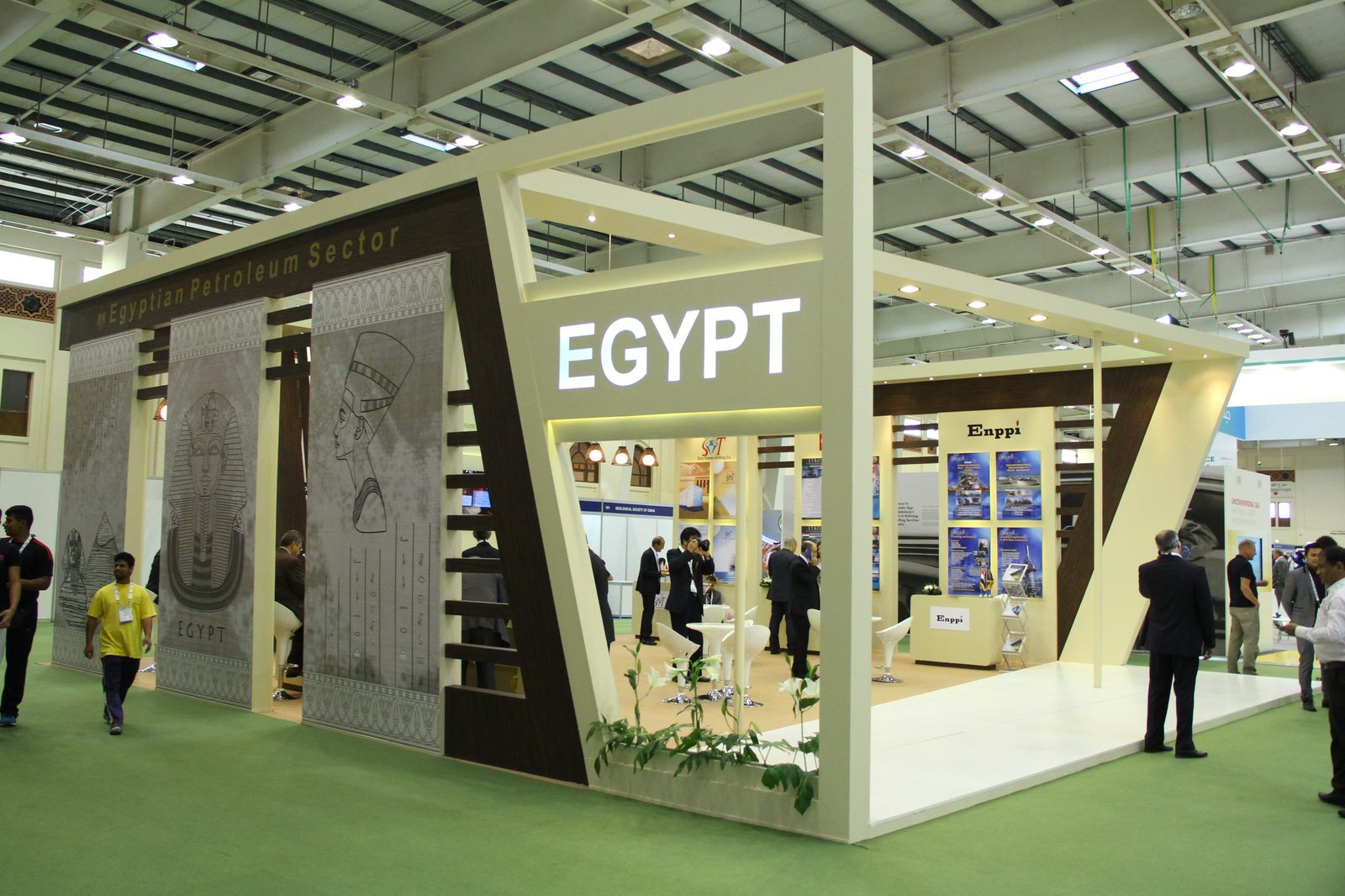 Egyptian pavilion with 'EGYPT' and 'Egyptian Petroleum Sector' branding